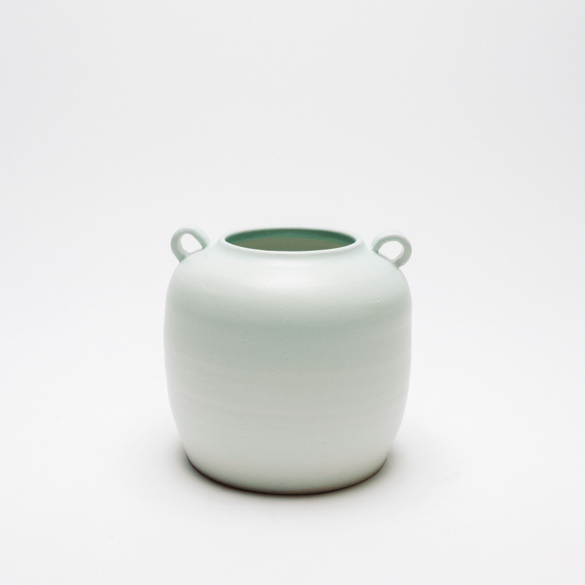 green glaze vase handles large
